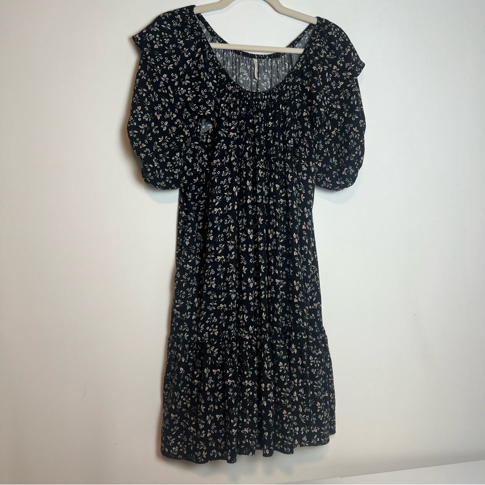 Rylee + Cru Willow Dress in Black Floral – Size Large – Excellent Condition